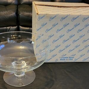 NEW Princess House 9" Footed Crystal Bowl